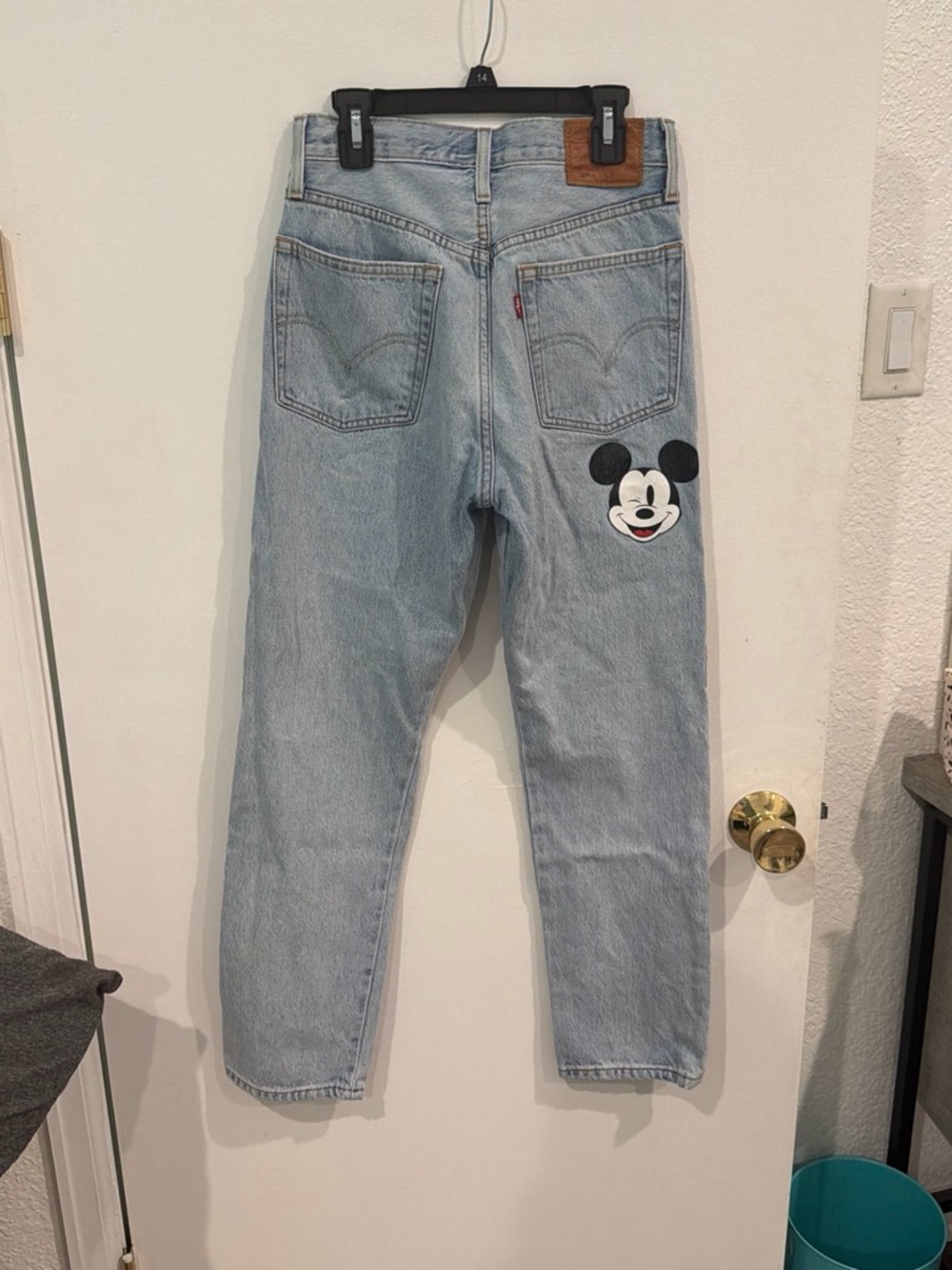 Levi's Light Blue Denim Jeans with Mickey Patch